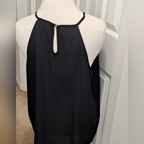 Papermoon Walita Black Sleeveless Blouse With Cutout Detsils  Size XXL - Picture 3 of 6